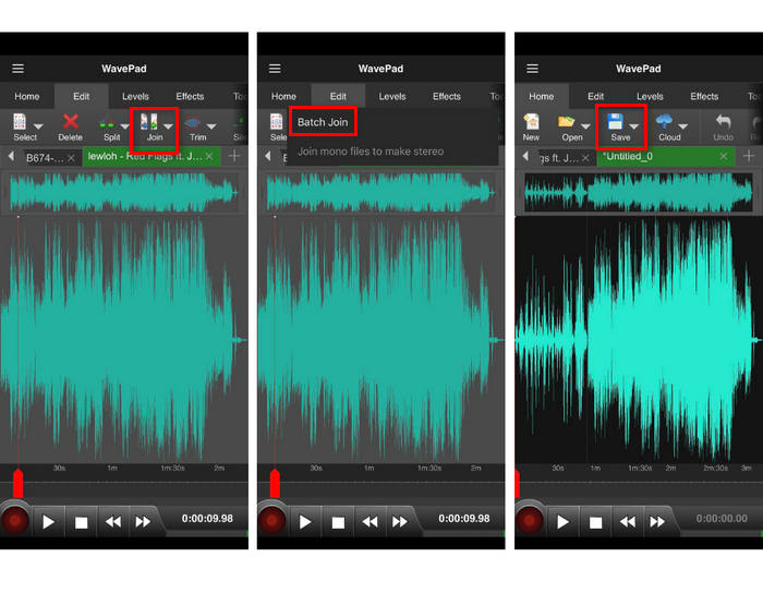 Wma fájlok egyesítése Wavepad Join Files