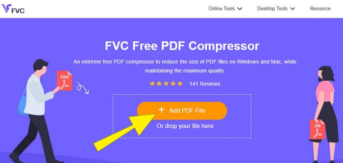 Komprimera pdf-fvc-uppladdning