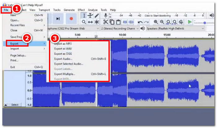 Wav Dosyanızı Dışa Aktarın