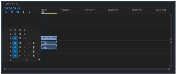 淡出音频 Premiere Pro 导入文件