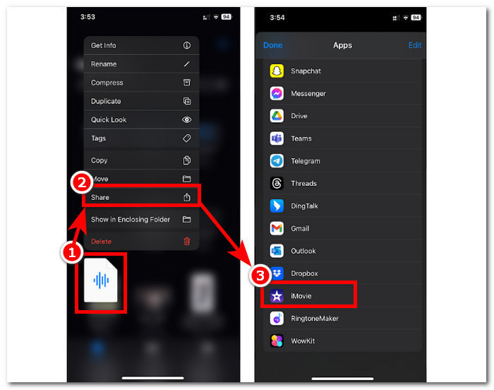 Åbn i Imovie App