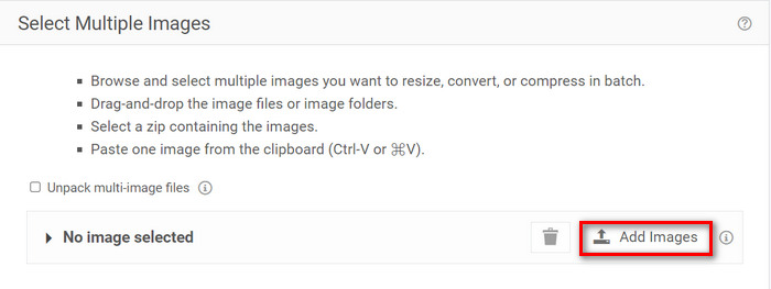 Redketchup Bulk Image Resizer Add File