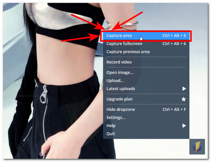 Click Capture Area
