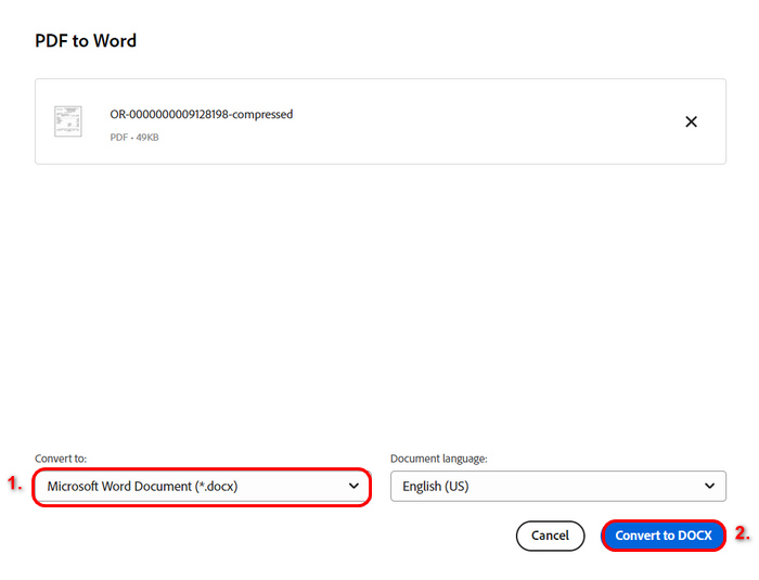 Konversi PDF ke Word Konversi
