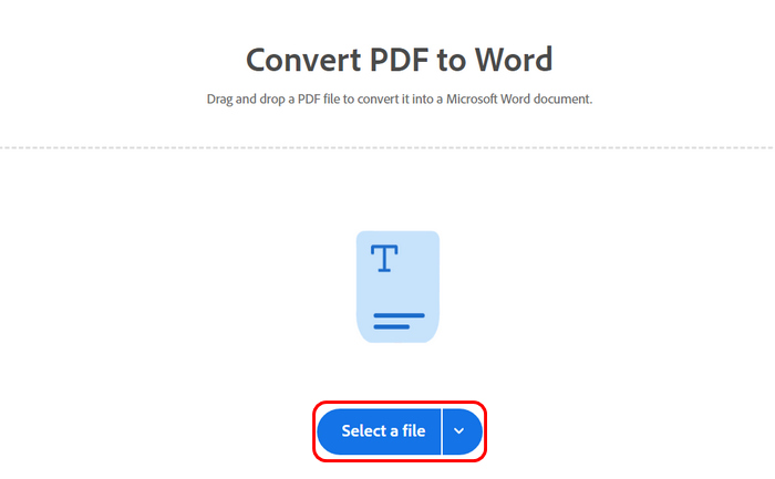 Konversi PDF ke Word Pilih File