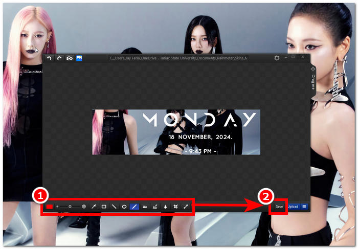 Edit And Save Screenshot