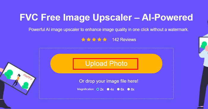 FVC Free Image Upscaler Upload