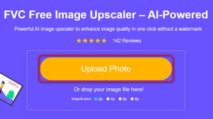 FVC Free Image Upscaler Upload