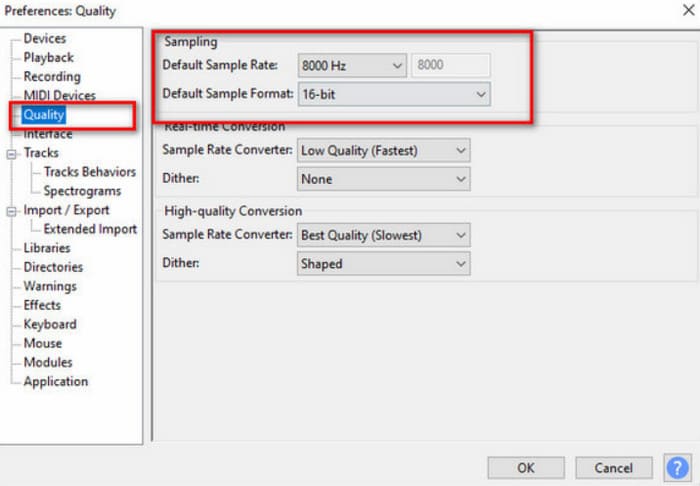 Compress Audacity Change