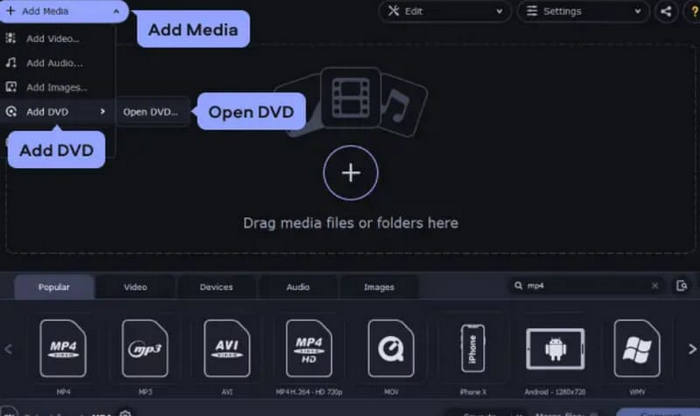 Movavi DVD Ekle