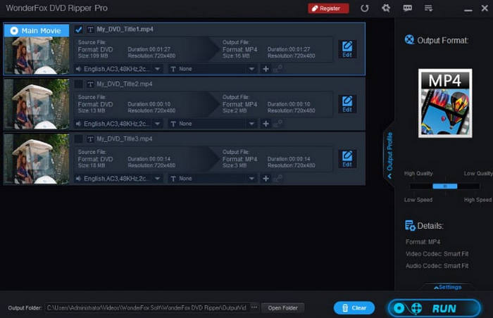 Wonderfox DVD Seç