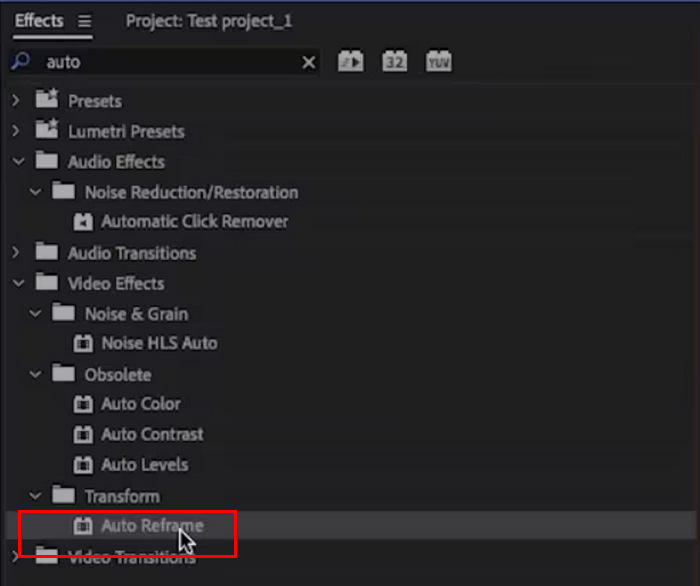 Αυτόματη αναδιαμόρφωση Adobe Premiere Pro