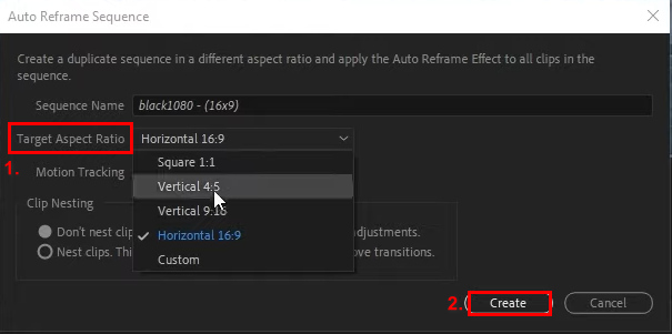 Αλλαγή μεγέθους βίντεο Adobe Premiere Pro