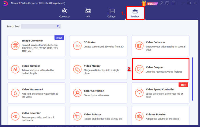 Aiseesoft Video Converter Ultimate Toolbox Video Cropper