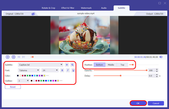 Aiseesoft Video Converter Ultimate Video Subtitle Edit