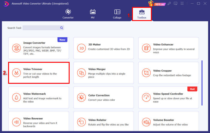Aiseesoft Video Converter Ultimate Video Trimmer Toolbox