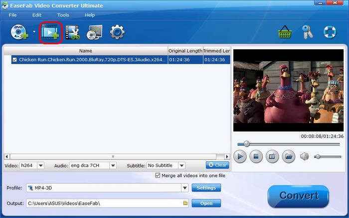 Easefab Video Converter Ultimate Προσθήκη αρχείου