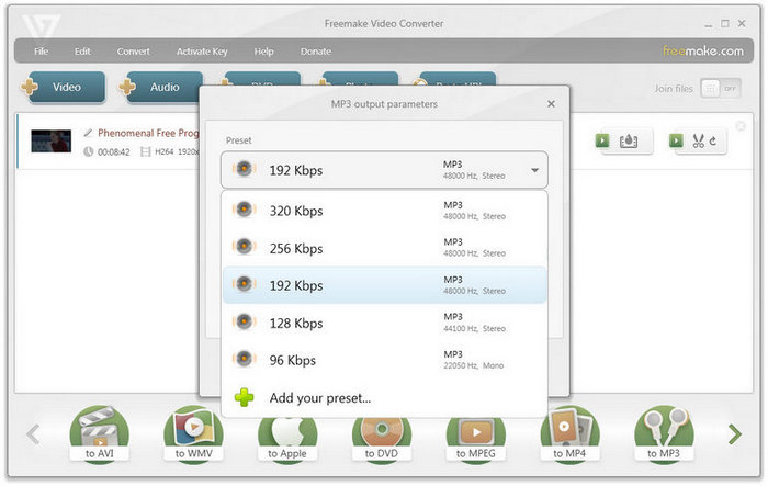 Gratis DVD Ripper Freemake Video Converter-gränssnitt