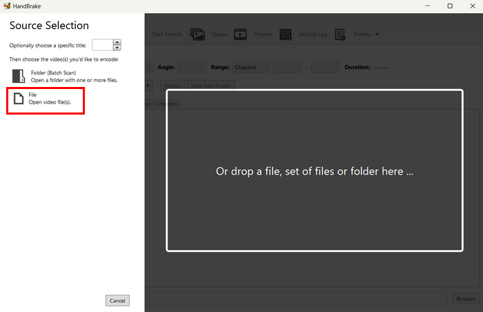 Handbrake Mp4 Webm Open A Video