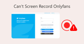 No se puede grabar la pantalla de OnlyFans