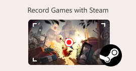 Grave jogos com o Steam.