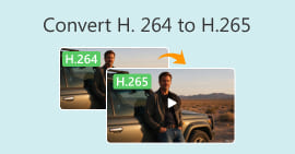 H.264 को H.265 में कन्वर्ट करें