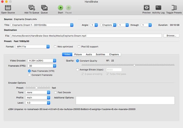 Convert MTS MP4 Free with Handbrake