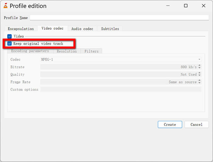 الاحتفاظ ببرنامج ترميز الفيديو الأصلي
