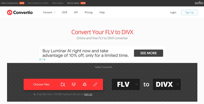 Convertio page