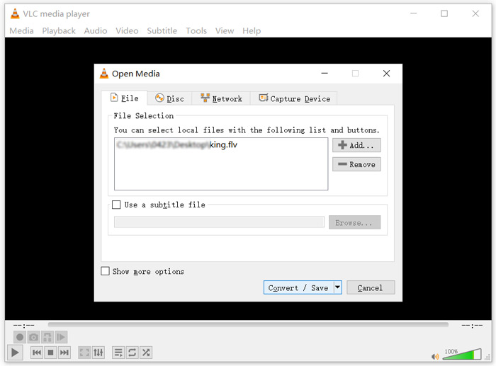 Add FLV to VLC