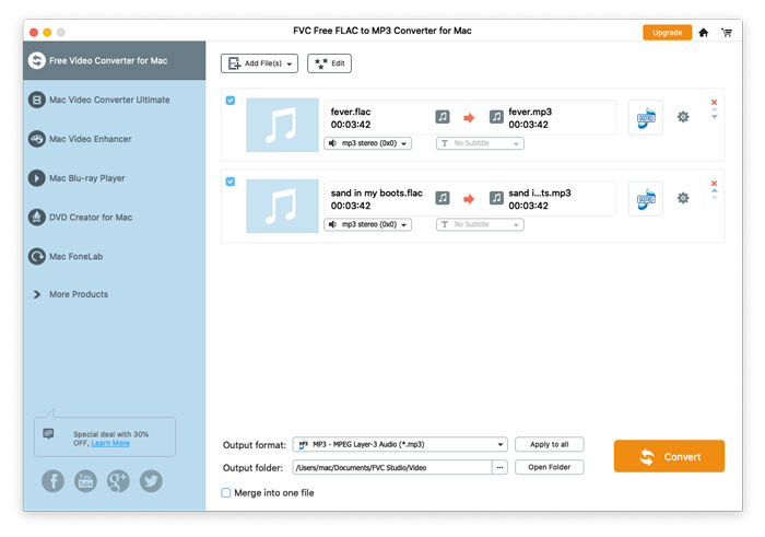 Convert FLAC to MP3
