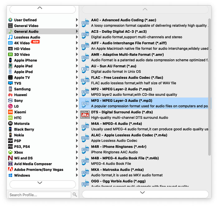 Set MP3 Output