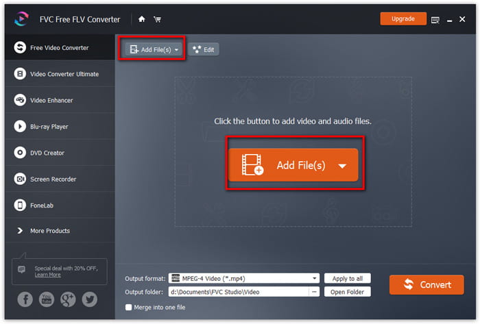 Add FLV files