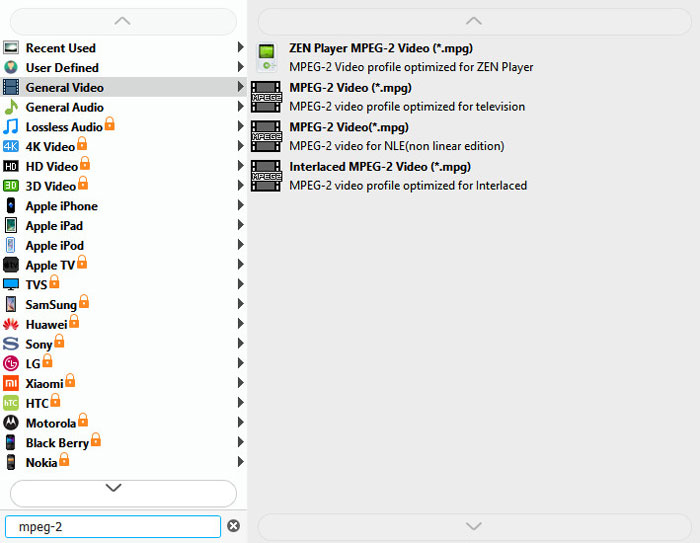 Select MPEG