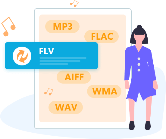 FLVをオーディオに変換する