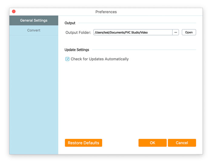 General Settings