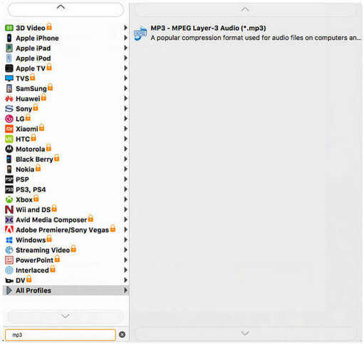 MP3-Profil einstellen