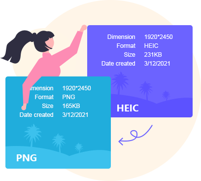 Tukar HEIC kepada PNG Tanpa Kehilangan Kualiti