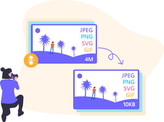 לדחוס JPEG PNG SVG GIF