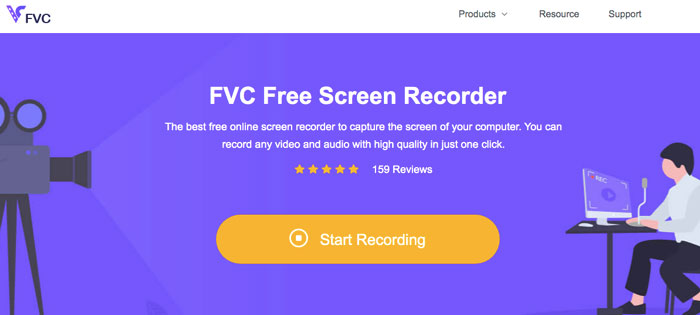 ضبط صفحه نمایش FVC رایگان Mac