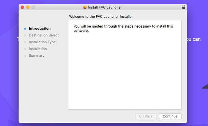 FVC launcher install mac