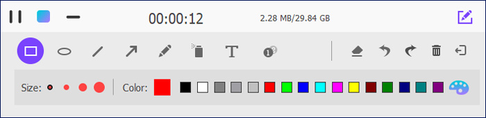 Înregistrați înregistrarea ecranului de editare