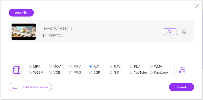 FLVをXboxAVIに変換する