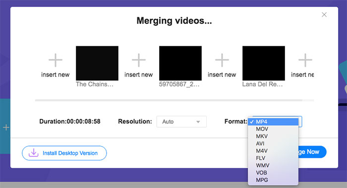 Ställ in videoformat