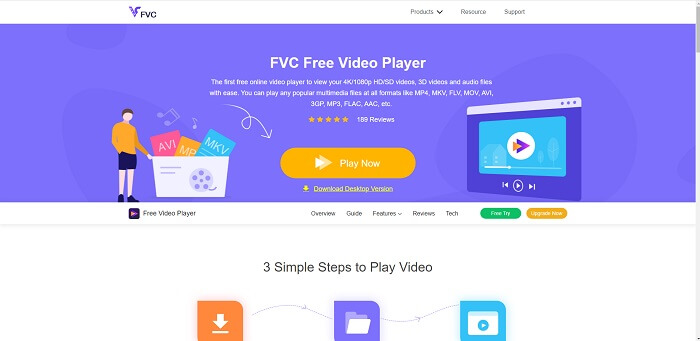 Reproductor de video gratuito FVC