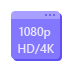 1080p HD / 4Kをサポート