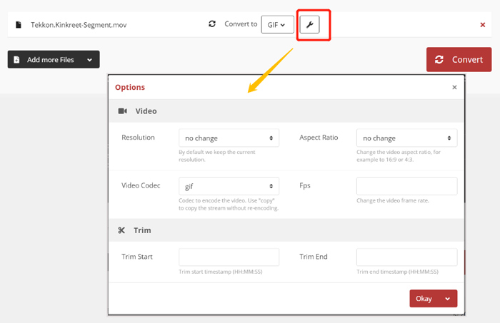 Convert MOV to GIF online free