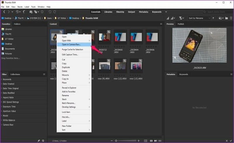 Adobe Bridge Heic till Jpg