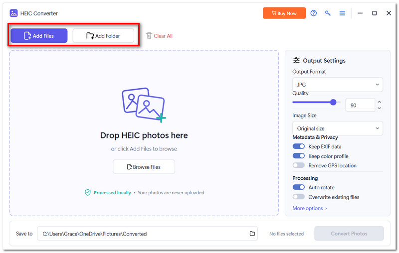 Click Add File Or Folder