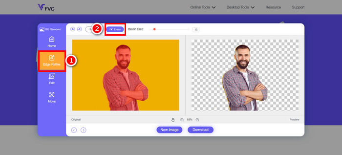FVC Kostenloser Hintergrundentferner Verfeinern